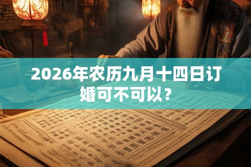 2026年农历九月十四日订婚可不可以？