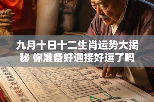 九月十日十二生肖运势大揭秘 你准备好迎接好运了吗 九月十日十二生肖运势大揭秘 你准备好迎接好运了吗