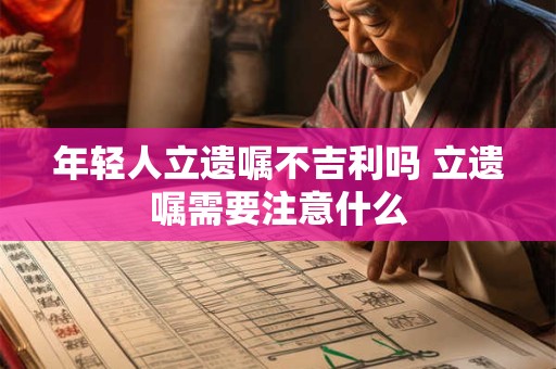 年轻人立遗嘱不吉利吗 立遗嘱需要注意什么