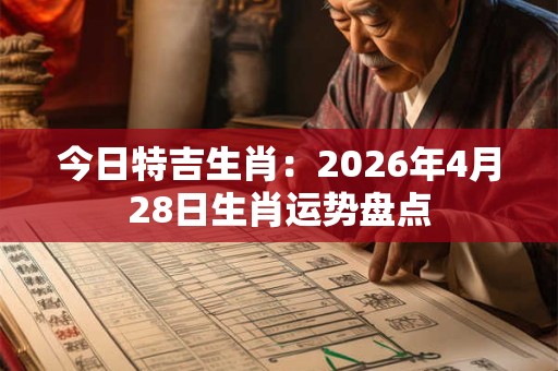 今日特吉生肖：2026年4月28日生肖运势盘点