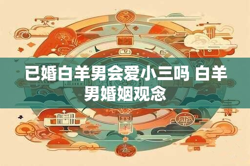 已婚白羊男会爱小三吗 白羊男婚姻观念