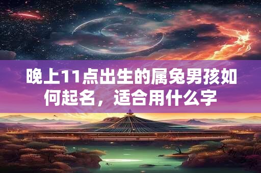 晚上11点出生的属兔男孩如何起名，适合用什么字