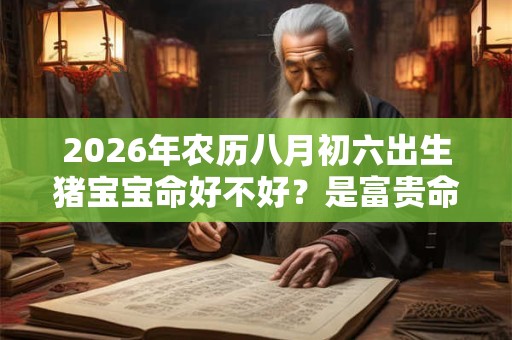 2026年农历八月初六出生猪宝宝命好不好？是富贵命吗？