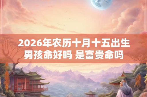2026年农历十月十五出生男孩命好吗 是富贵命吗