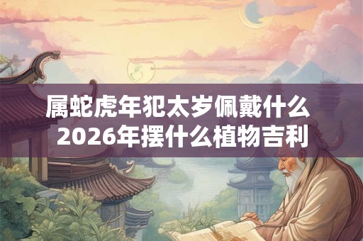属蛇虎年犯太岁佩戴什么 2026年摆什么植物吉利