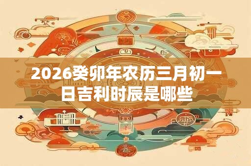 2026癸卯年农历三月初一日吉利时辰是哪些