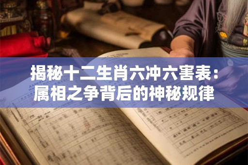 揭秘十二生肖六冲六害表：属相之争背后的神秘规律