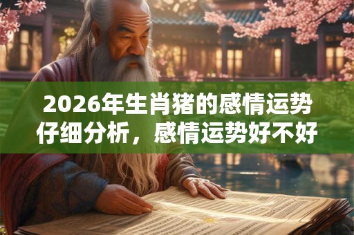 2026年生肖猪的感情运势仔细分析,感情运势好不好? 2026年生肖猪的感情运势仔细分析,感情运势好不好?