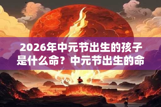 2026年中元节出生的孩子是什么命？中元节出生的命运如何？