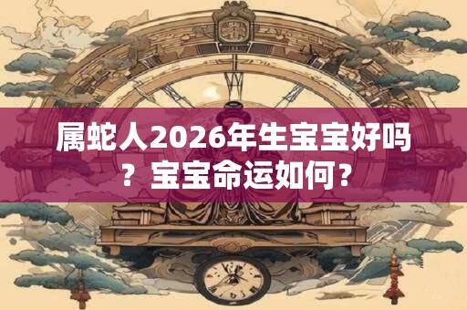 属蛇人2026年生宝宝好吗？宝宝命运如何？