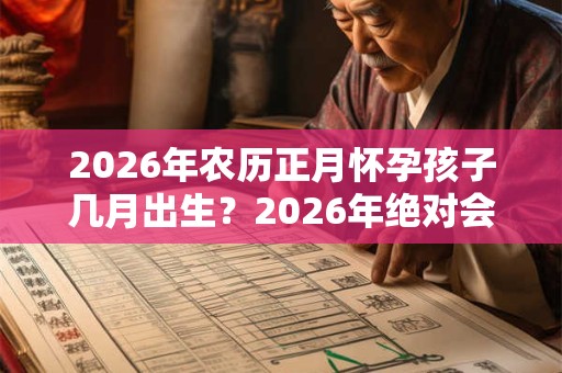 2026年农历正月怀孕孩子几月出生？2026年绝对会添丁的生肖