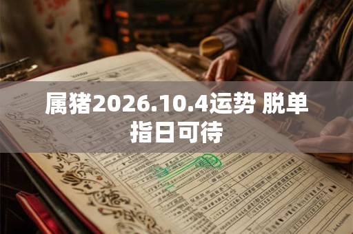属猪2026.10.4运势 脱单指日可待 属猪2026.10.4运势 脱单指日可待