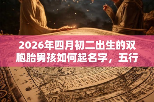 2026年四月初二出生的双胞胎男孩如何起名字，五行属什么