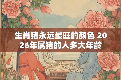 生肖猪永远最旺的颜色 2026年属猪的人多大年龄