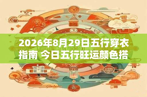 2026年8月29日五行穿衣指南 今日五行旺运颜色搭配