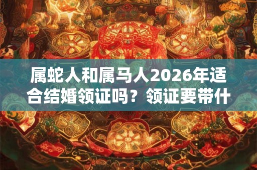 属蛇人和属马人2026年适合结婚领证吗？领证要带什么？
