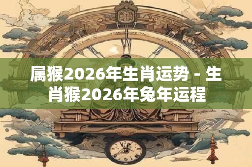 属猴2026年生肖运势 - 生肖猴2026年兔年运程