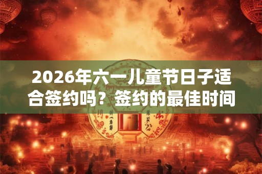 2026年六一儿童节日子适合签约吗？签约的最佳时间？