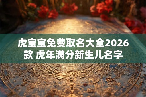 虎宝宝免费取名大全2026款 虎年满分新生儿名字