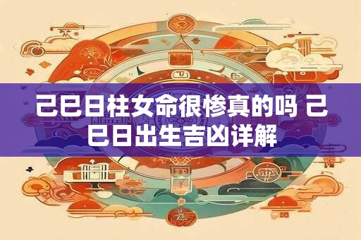 己巳日柱女命很惨真的吗 己巳日出生吉凶详解