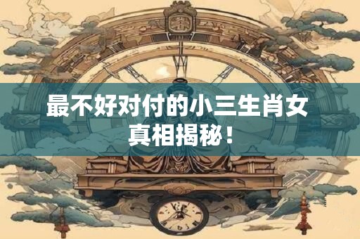 最不好对付的小三生肖女 真相揭秘！