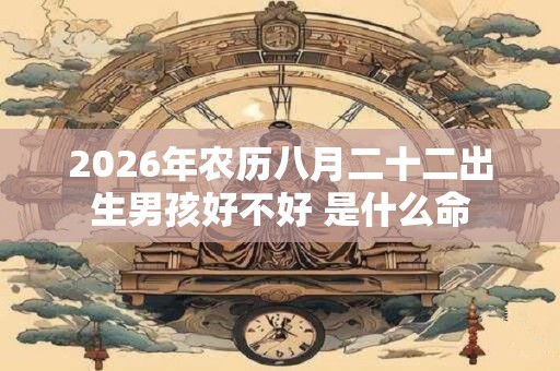 2026年农历八月二十二出生男孩好不好 是什么命