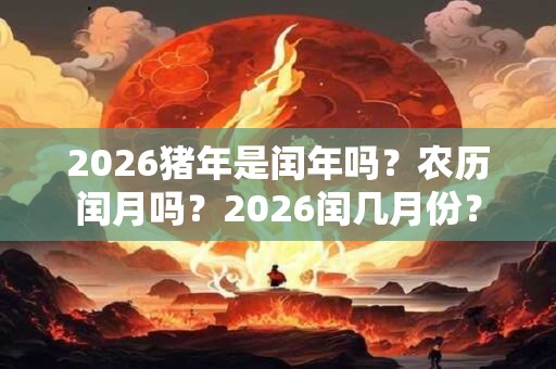2026猪年是闰年吗？农历闰月吗？2026闰几月份？