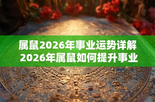 属鼠2026年事业运势详解 2026年属鼠如何提升事业运