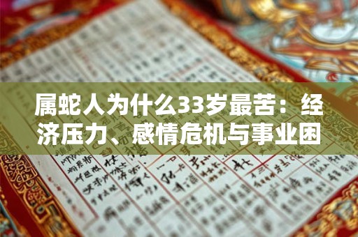 属蛇人为什么33岁最苦：经济压力、感情危机与事业困境揭秘