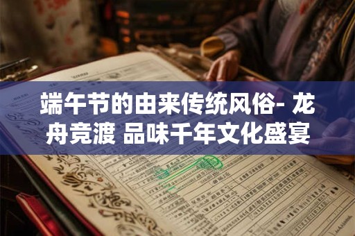 端午节的由来传统风俗- 龙舟竞渡 品味千年文化盛宴