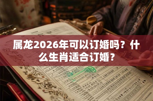 属龙2026年可以订婚吗？什么生肖适合订婚？