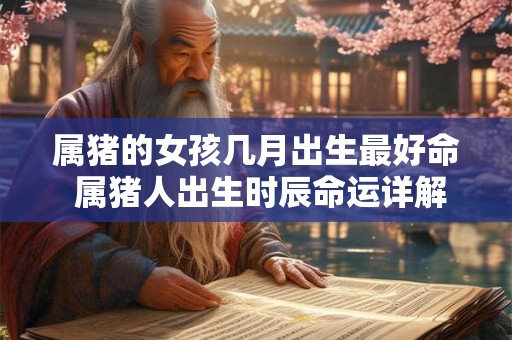 属猪的女孩几月出生最好命 属猪人出生时辰命运详解
