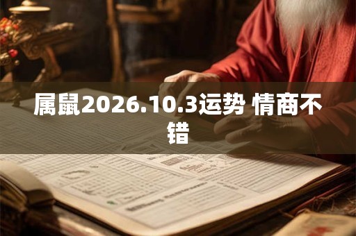 属鼠2026.10.3运势 情商不错
