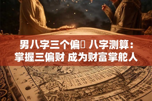 男八字三个偏財 八字测算：掌握三偏财 成为财富掌舵人！