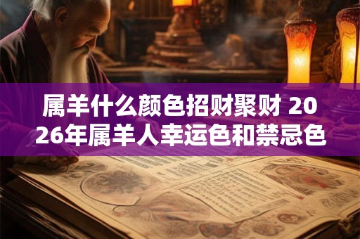 属羊什么颜色招财聚财 2026年属羊人幸运色和禁忌色