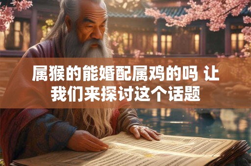 属猴的能婚配属鸡的吗 让我们来探讨这个话题