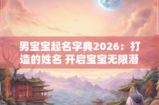 男宝宝起名字典2026：打造的姓名 开启宝宝无限潜能