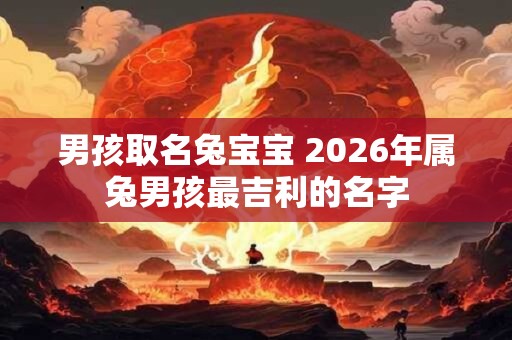 男孩取名兔宝宝 2026年属兔男孩最吉利的名字
