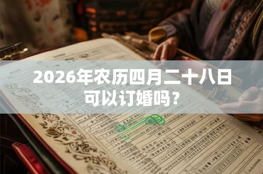 2026年农历四月二十八日可以订婚吗？