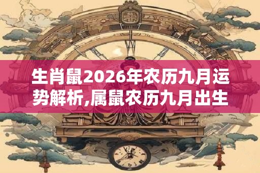 生肖鼠2026年农历九月运势解析,属鼠农历九月出生好吗？