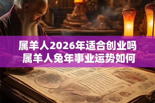属羊人2026年适合创业吗 属羊人兔年事业运势如何