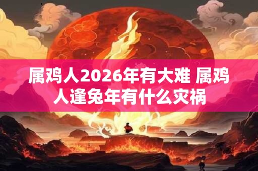 属鸡人2026年有大难 属鸡人逢兔年有什么灾祸