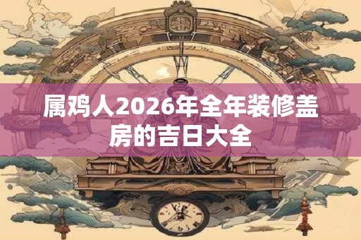 属鸡人2026年全年装修盖房的吉日大全