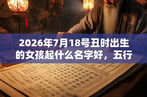 2026年7月18号丑时出生的女孩起什么名字好，五行属什么。