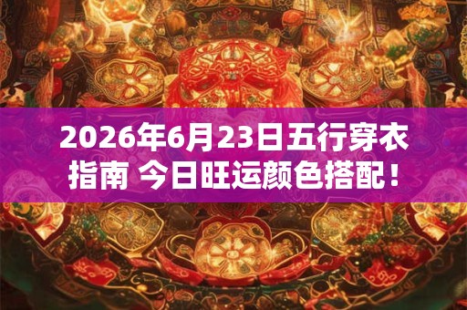 2026年6月23日五行穿衣指南 今日旺运颜色搭配！
