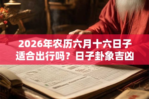 2026年农历六月十六日子适合出行吗？日子卦象吉凶？