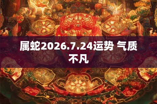 属蛇2026.7.24运势 气质不凡