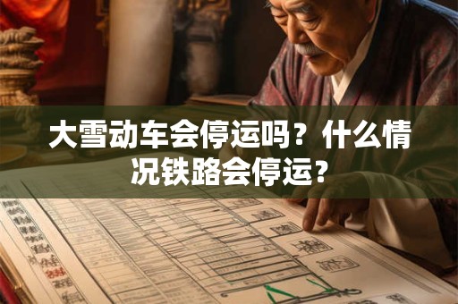 大雪动车会停运吗？什么情况铁路会停运？