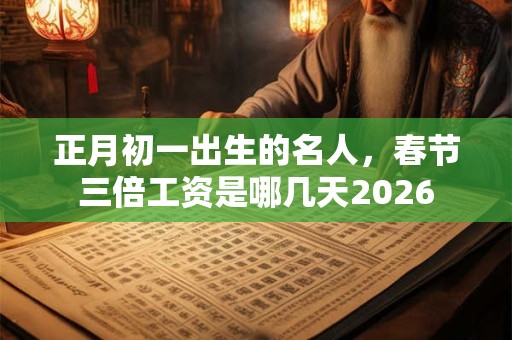 正月初一出生的名人，春节三倍工资是哪几天2026