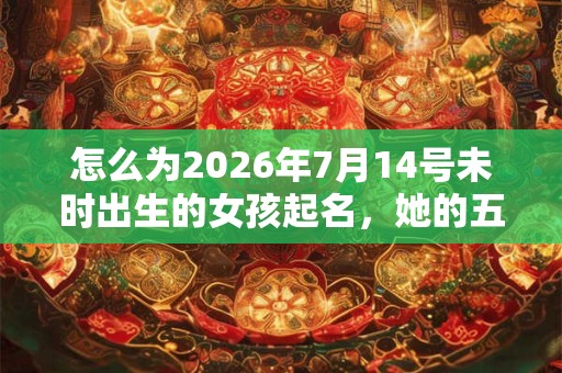 怎么为2026年7月14号未时出生的女孩起名，她的五行又是什么？